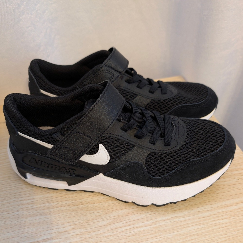 Nike Air Max Unisex Kids 3 Elastic Lace Black White Retro Athletic Sneaker NEW